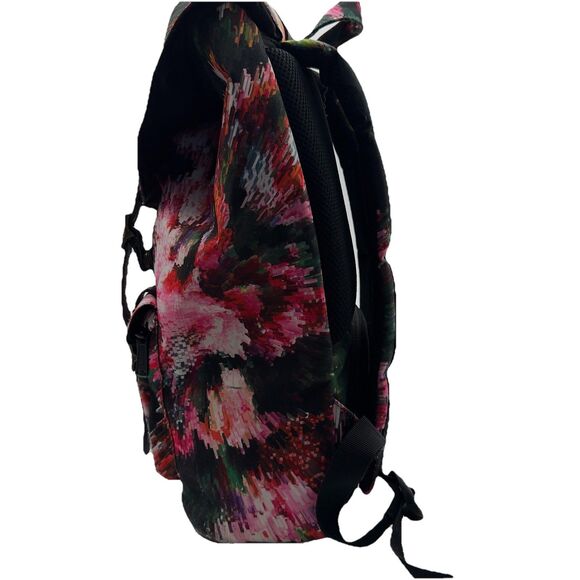 Herschel Supply Co Retreat Pixel Floral Black And Pink Large Backpack W/sleeve - Picture 4 of 12
